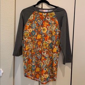 LuLaRoe Randy baseball style tee. Size M, EUC